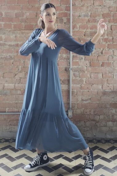 Alternative view of Vestido evasê e decote V  /491OXF