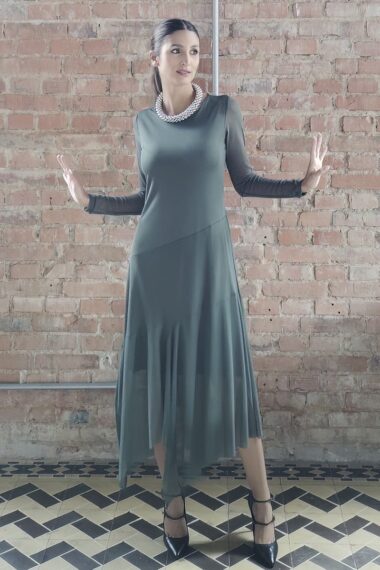 Vestido com recortes assimétricos /495OLI