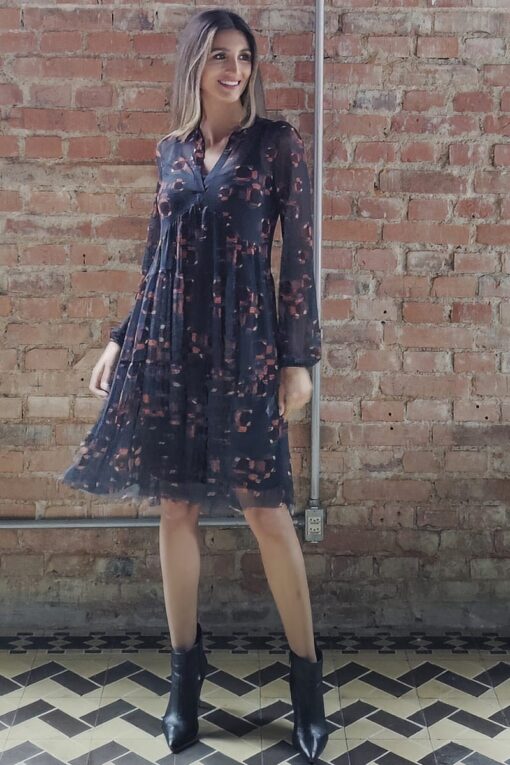 Vestido curto com gola /498SFO016