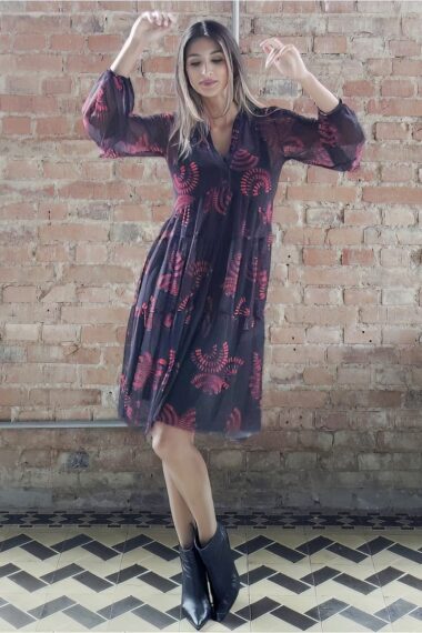 Vestido curto com gola /498SFO227