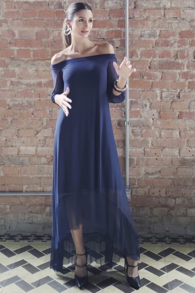 Vestido longo mullet ombro a ombro /511AZ1