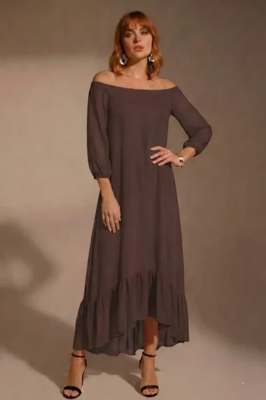 Vestido longo mullet ombro a ombro /511CAC