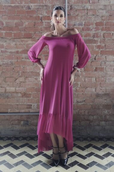 Vestido longo mullet ombro a ombro /511PIT