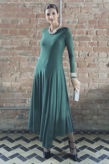 Alternative view of Vestido decote canoa assimétrico /560MAT