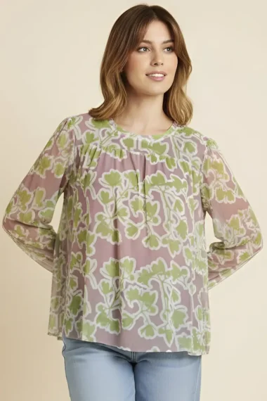 Bata de tule com frente franzida /412BLU177