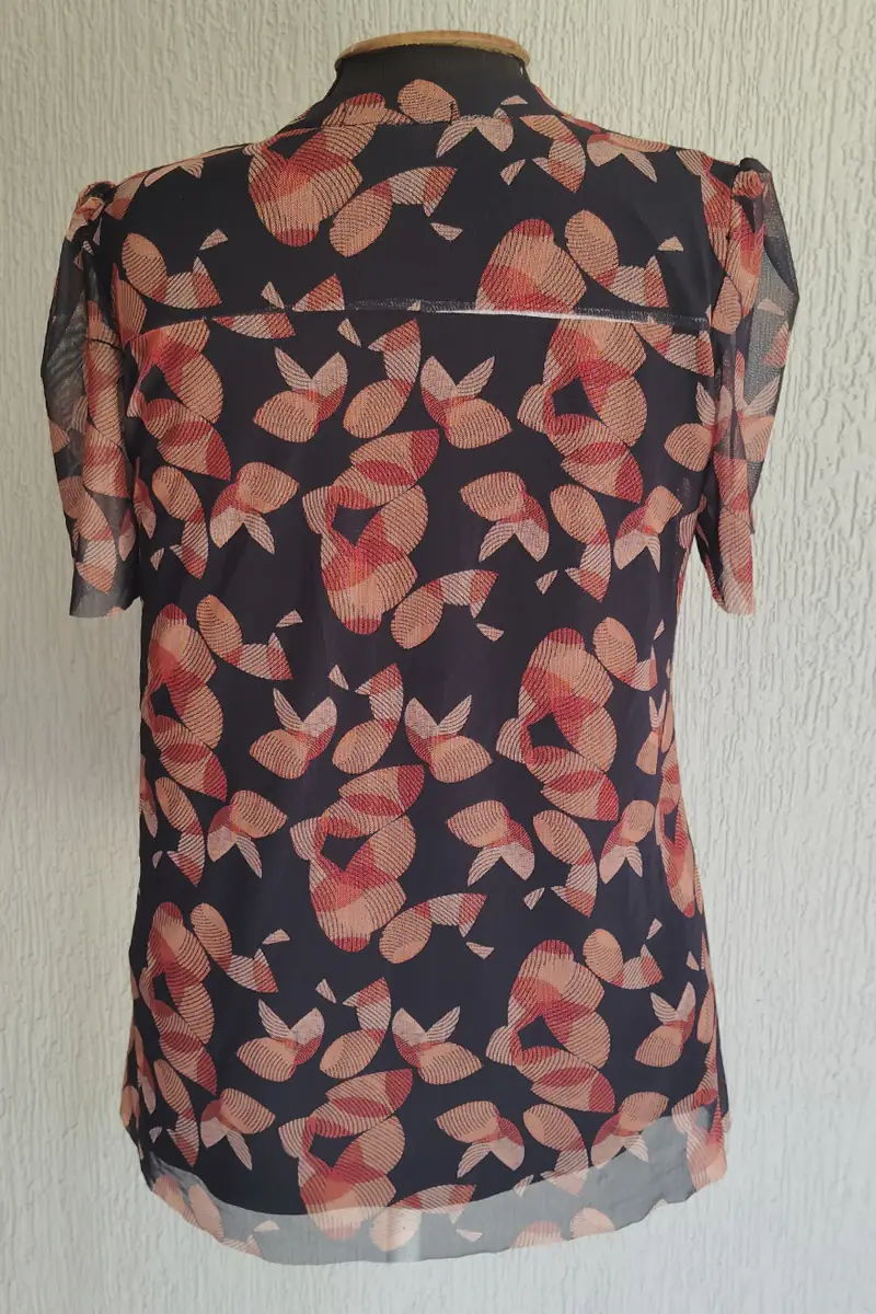 Blusa manga curta com amarração /484BLU006 - Imagem 3