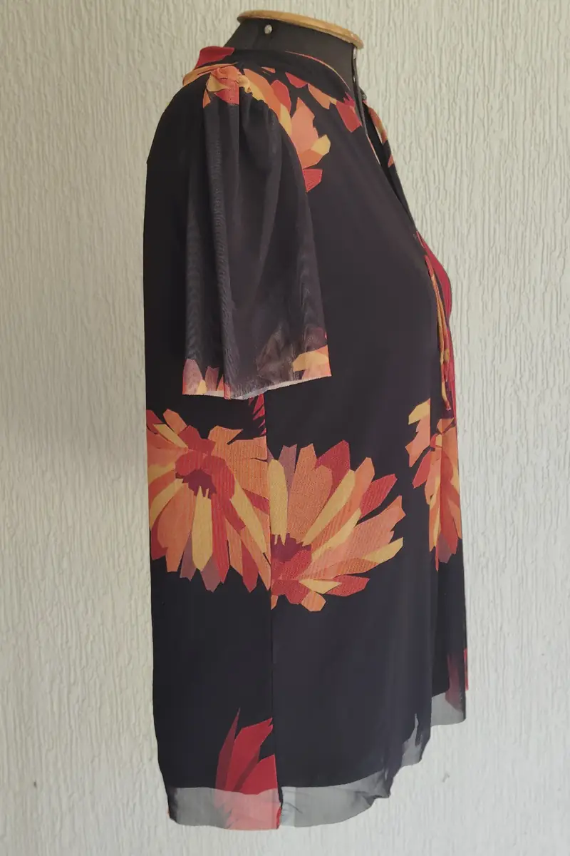 Blusa manga curta com amarração /484BLU051 - Imagem 2