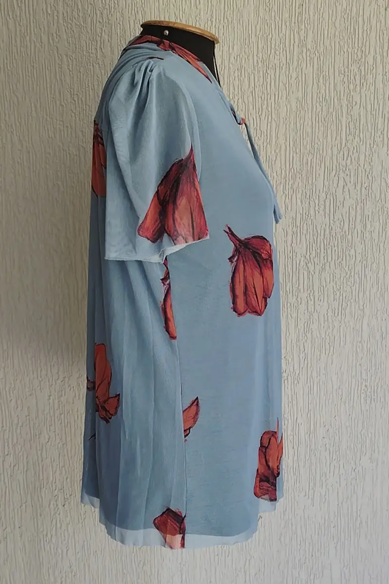 Blusa manga curta com amarração /484BLU060 - Imagem 2