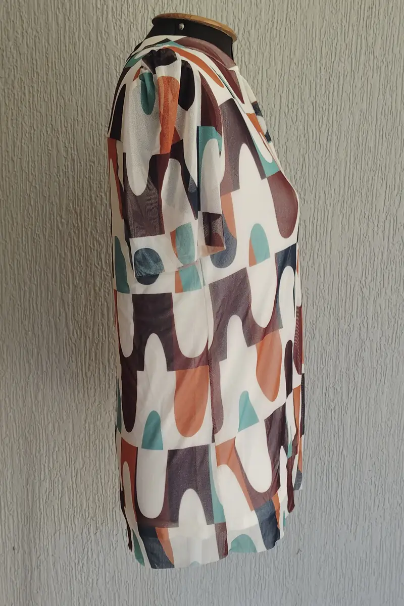 Blusa manga curta com amarração /484BLU160 - Imagem 2