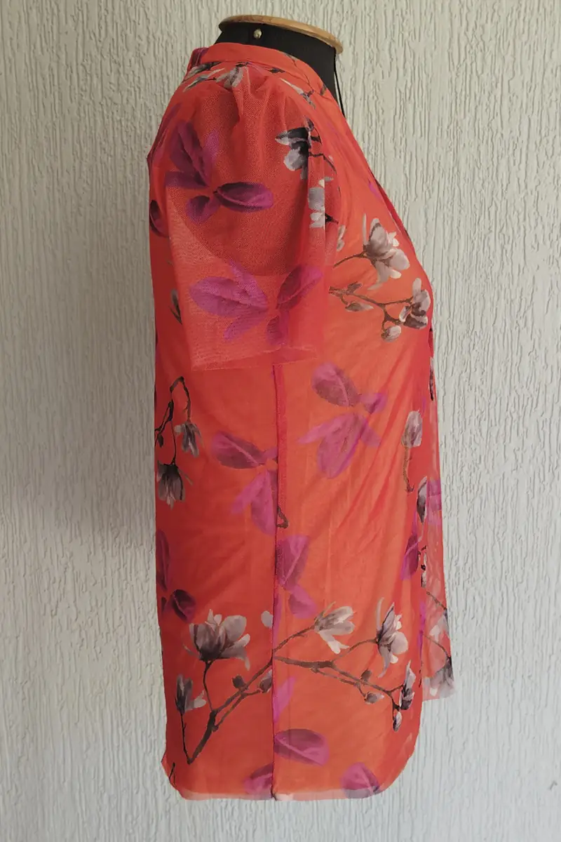 Blusa manga curta com amarração /484BLU172 - Imagem 2