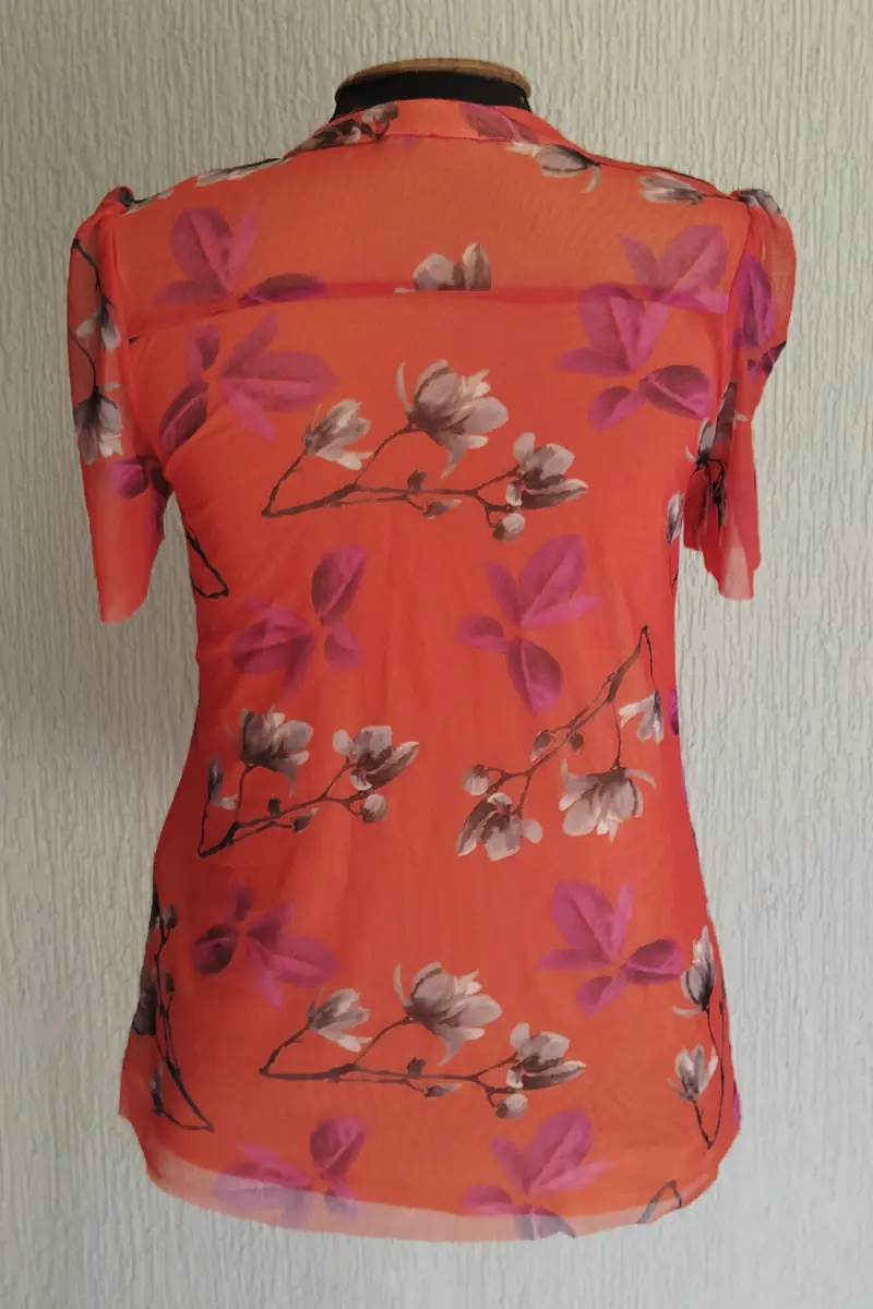 Blusa manga curta com amarração /484BLU172 - Imagem 3