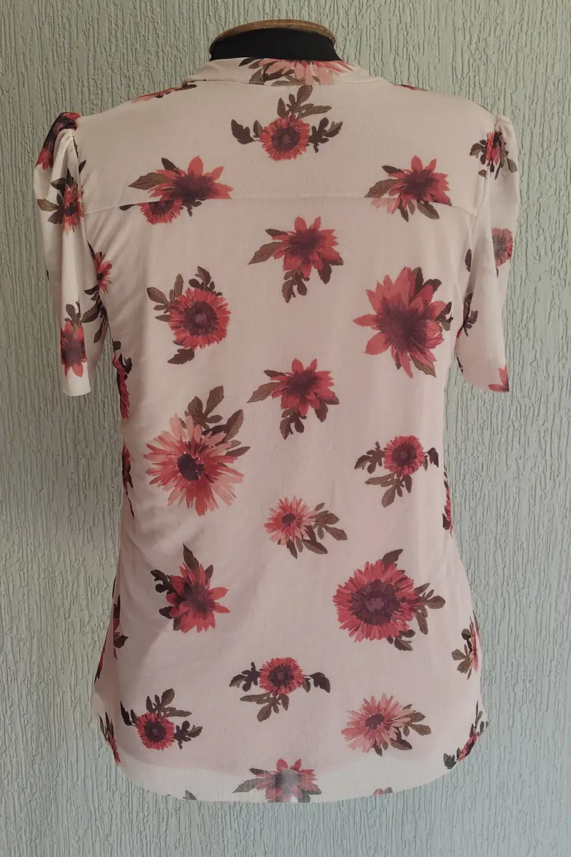 Blusa manga curta com amarração /484BLU249 - Imagem 3