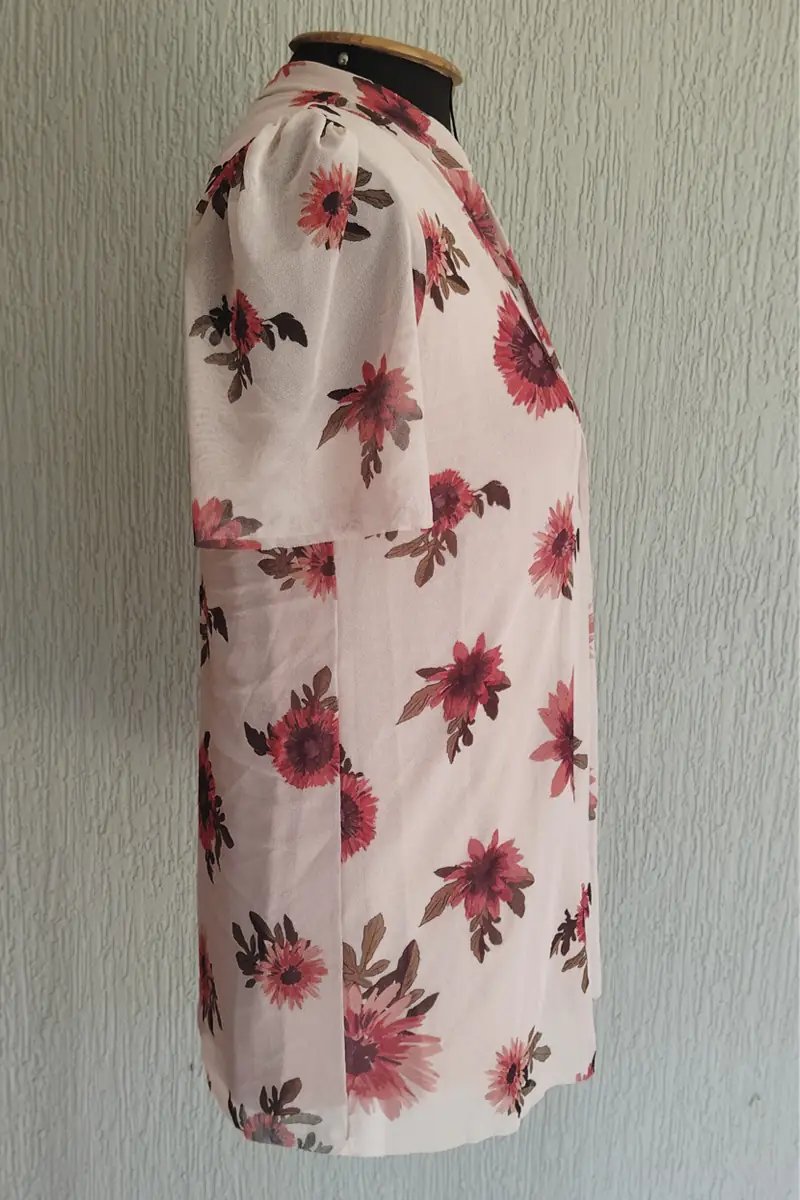 Blusa manga curta com amarração /484BLU249 - Imagem 2