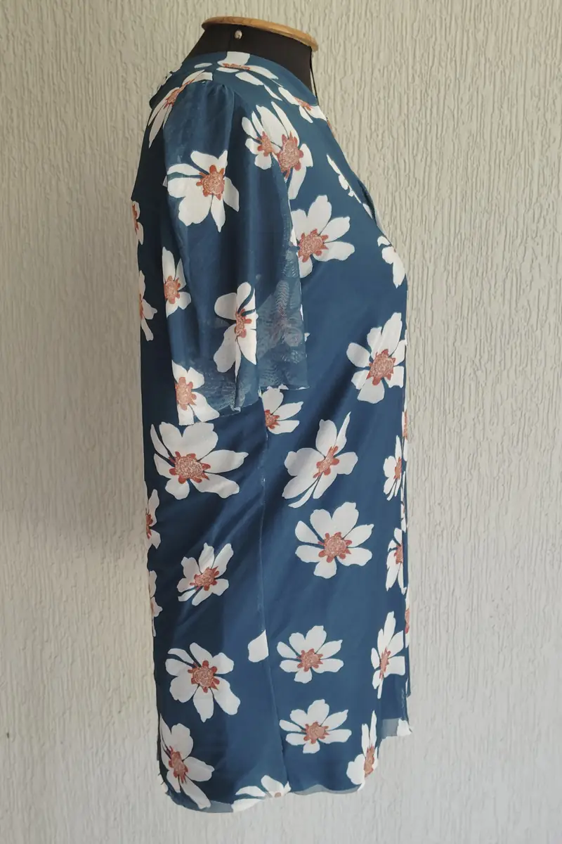 Blusa manga curta com amarração /484BLU268 - Imagem 2