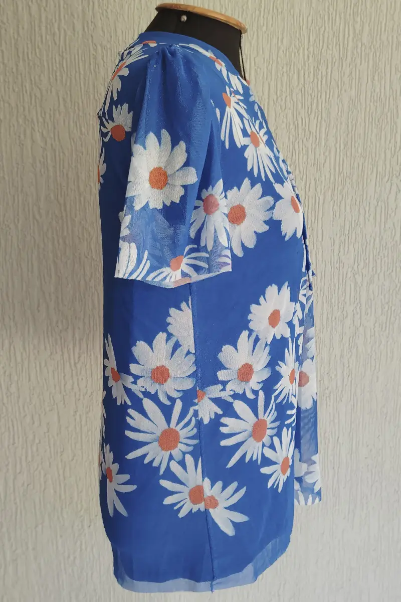 Blusa manga curta com amarração /484BLU280 - Imagem 2