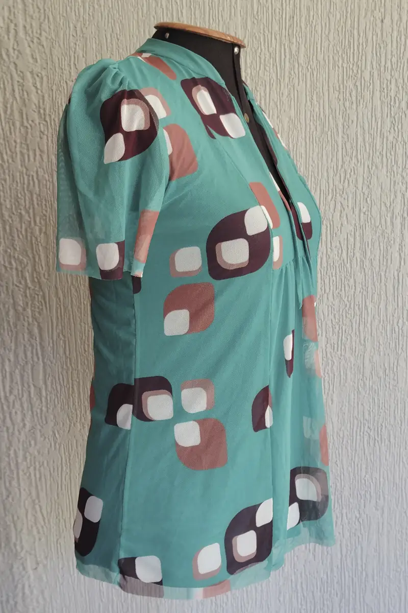 Blusa manga curta com amarração /484BLU305 - Imagem 2