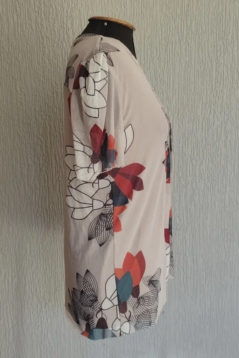 Blusa manga curta com amarração /484BLU327 - Imagem 2