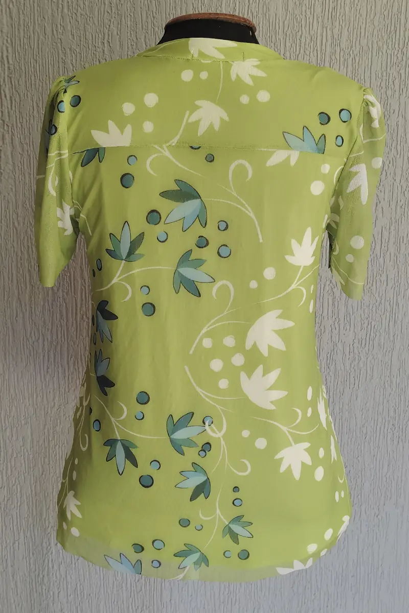 Blusa manga curta com amarração /484BLU353 - Imagem 3