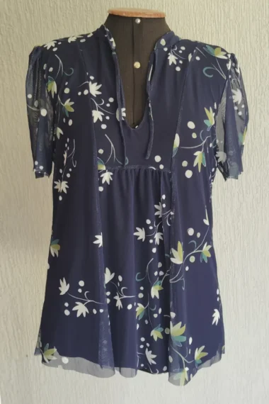 Blusa manga curta com amarração /484BLU382