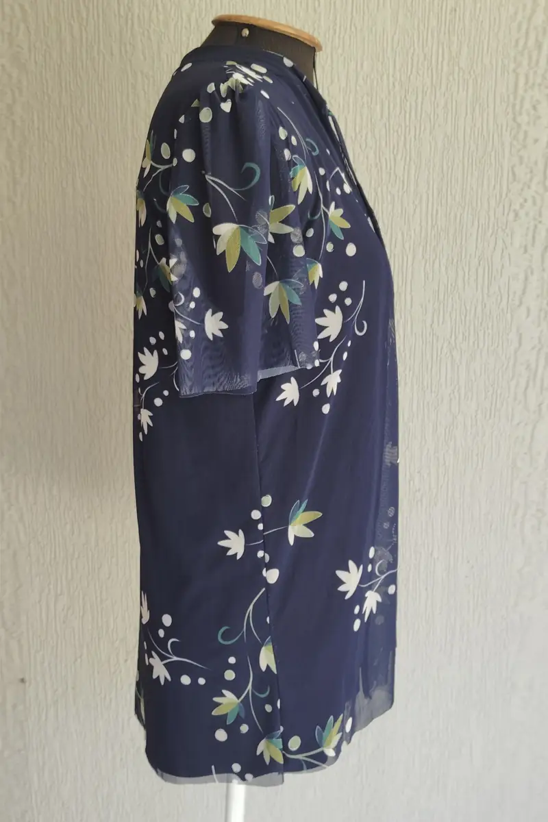 Blusa manga curta com amarração /484BLU382 - Imagem 2