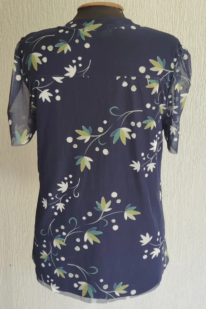 Blusa manga curta com amarração /484BLU382 - Imagem 3