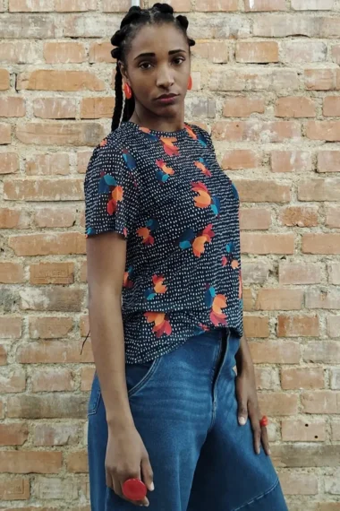 T-shirt de tule /556BLU089