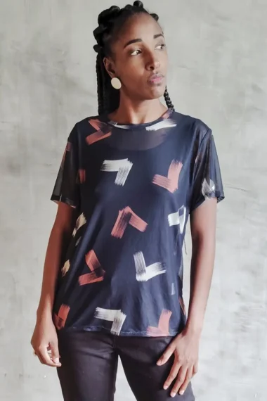 T-shirt de tule /556BLU133