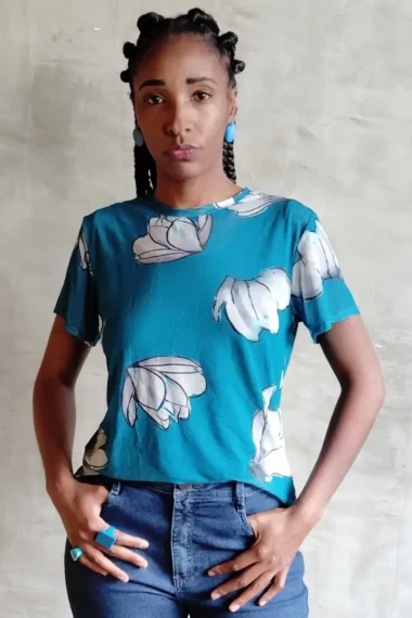 T-shirt de tule /556BLU174