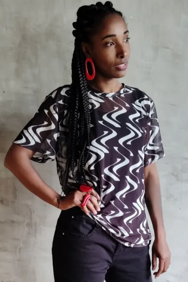 T-shirt de tule /556BLU245