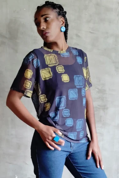 T-shirt de tule /556BLU257