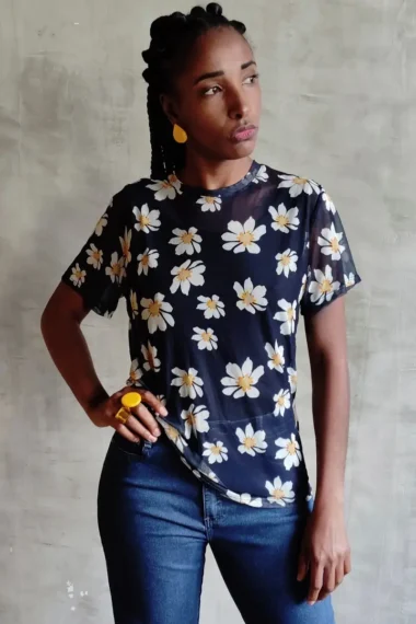 T-shirt de tule /556BLU270