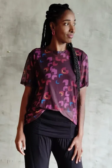 T-shirt de tule /556BLU294