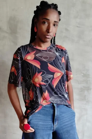 T-shirt de tule /556BLU313