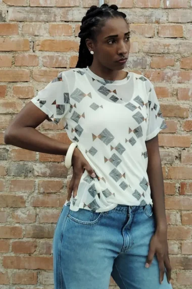 T-shirt de tule /556BLU341