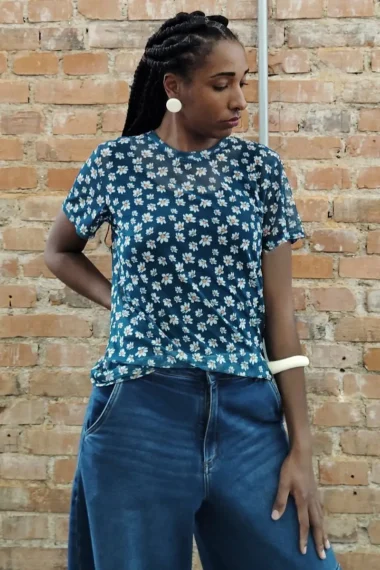 T-shirt de tule /556BLU356