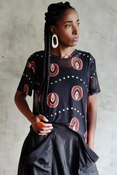 T-shirt de tule /556BLU363