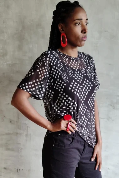 T-shirt de tule /556BLU375