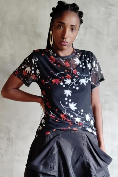 T-shirt de tule /556BLU379