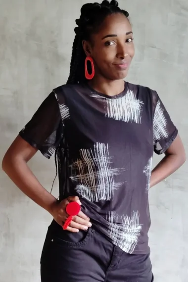 T-shirt de tule /556BLU386