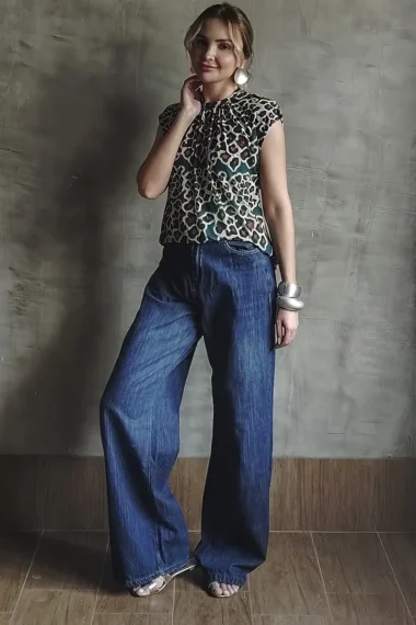 Alternative view of Blusa manga japonesa /585BLU310