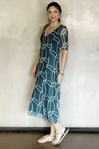 Alternative view of Vestido de tule midi manga curta /250VES414