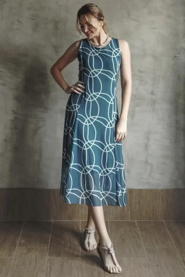 Alternative view of Vestido de tule midi com cortes verticais /340VNG414