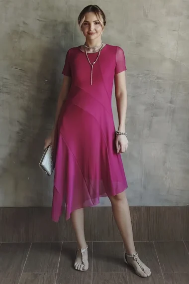 Vestido de tule assimétrico /456PIT