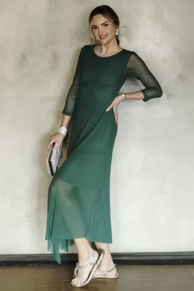 Vestido midi assimétrico /561MAT