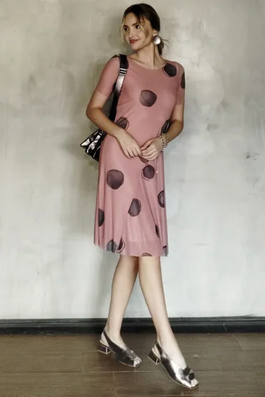 Alternative view of Vestido de tule curto com decote redondo /575VES405