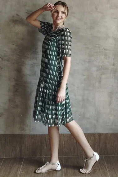 Alternative view of Vestido de tule amplo e decote redondo /593VES396