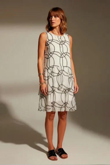 Alternative view of Vestido de tule manga cavada /085VES416