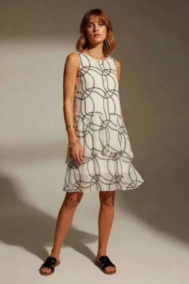 Vestido de tule manga cavada /085VES416