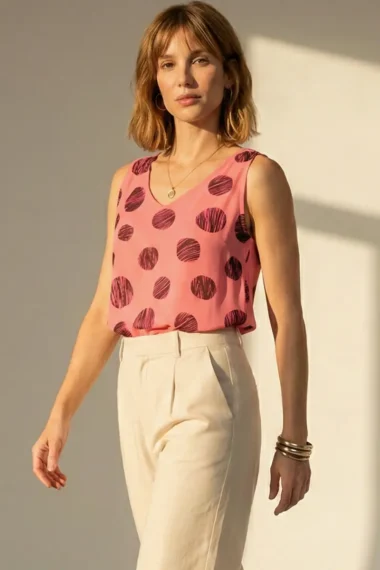 Blusa manga cavada /201BLU413