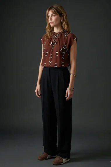 Alternative view of Blusa manga japonesa /585BLU366